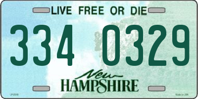 NH license plate 3340329