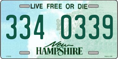 NH license plate 3340339