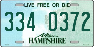 NH license plate 3340372