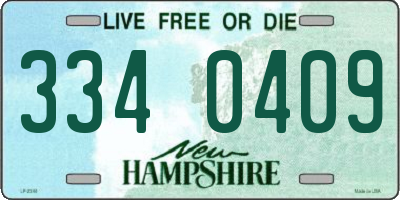 NH license plate 3340409