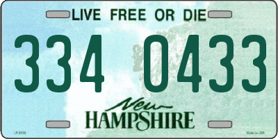 NH license plate 3340433