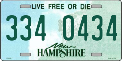 NH license plate 3340434