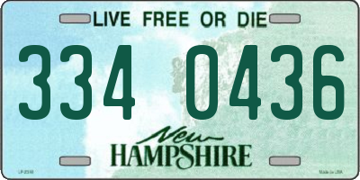 NH license plate 3340436