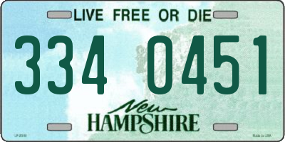 NH license plate 3340451