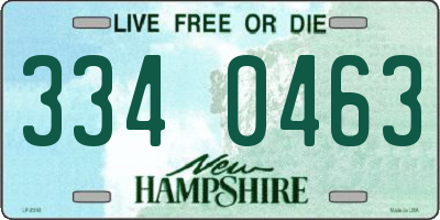 NH license plate 3340463