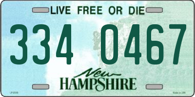 NH license plate 3340467