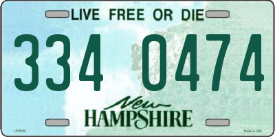 NH license plate 3340474