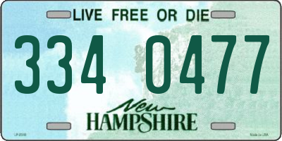 NH license plate 3340477