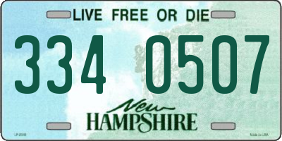 NH license plate 3340507