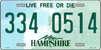 NH license plate 3340514