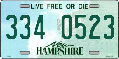 NH license plate 3340523