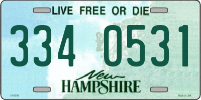 NH license plate 3340531
