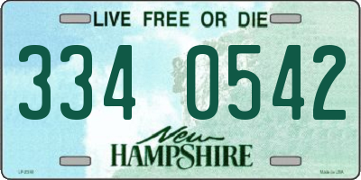 NH license plate 3340542