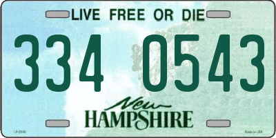 NH license plate 3340543
