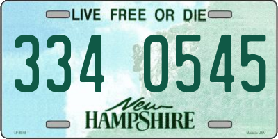 NH license plate 3340545