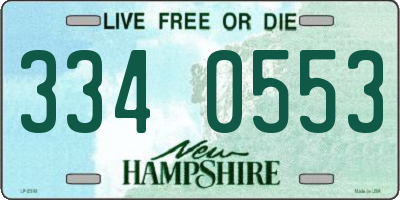NH license plate 3340553