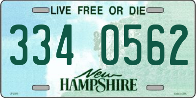 NH license plate 3340562