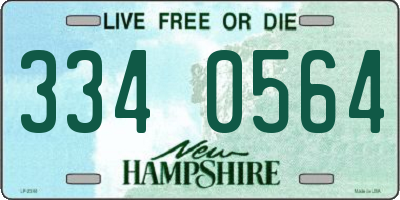 NH license plate 3340564