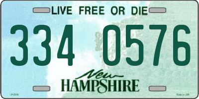 NH license plate 3340576