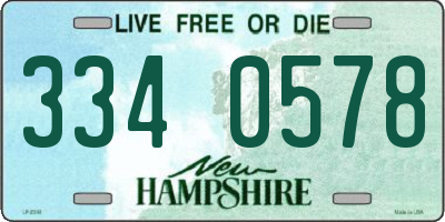 NH license plate 3340578