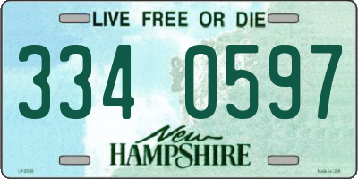 NH license plate 3340597