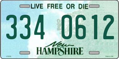 NH license plate 3340612