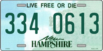 NH license plate 3340613