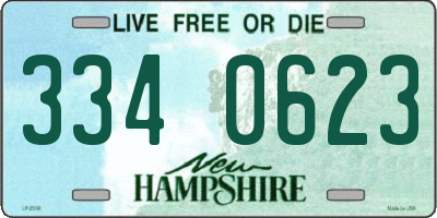NH license plate 3340623