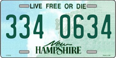 NH license plate 3340634