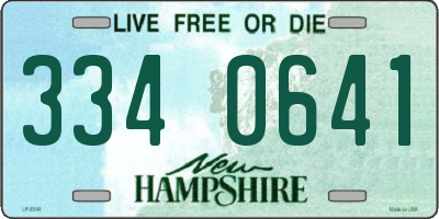NH license plate 3340641