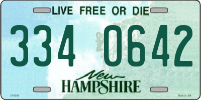 NH license plate 3340642