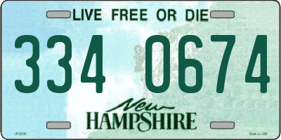 NH license plate 3340674