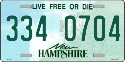 NH license plate 3340704