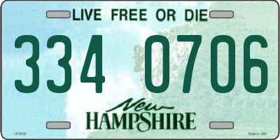 NH license plate 3340706