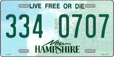 NH license plate 3340707