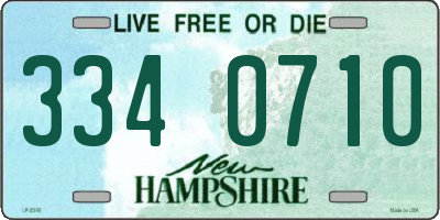 NH license plate 3340710