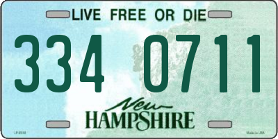 NH license plate 3340711