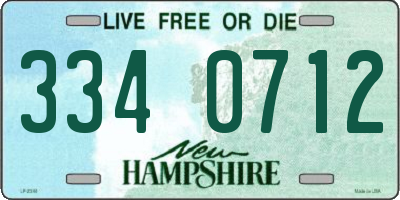 NH license plate 3340712
