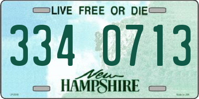 NH license plate 3340713