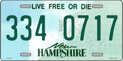 NH license plate 3340717