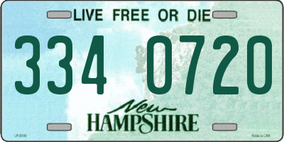 NH license plate 3340720