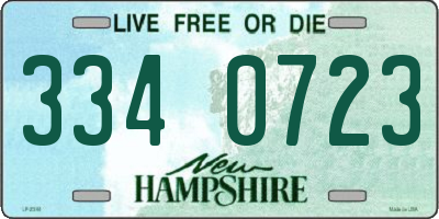 NH license plate 3340723