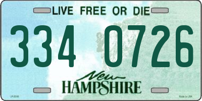 NH license plate 3340726
