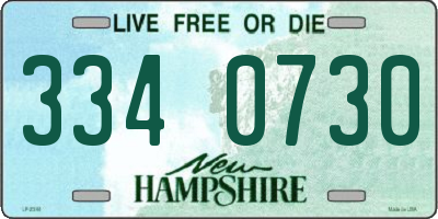 NH license plate 3340730