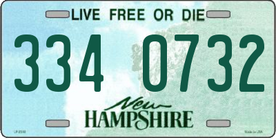 NH license plate 3340732