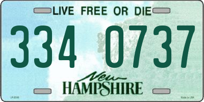 NH license plate 3340737