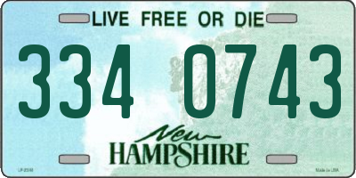 NH license plate 3340743
