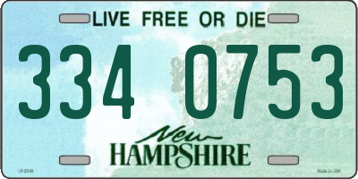 NH license plate 3340753