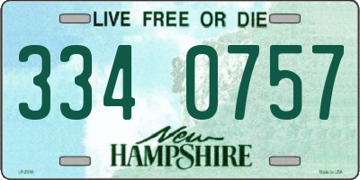 NH license plate 3340757