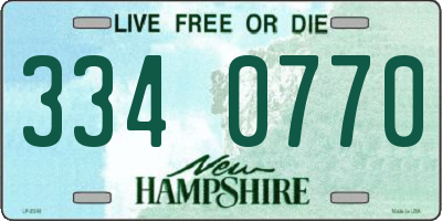 NH license plate 3340770